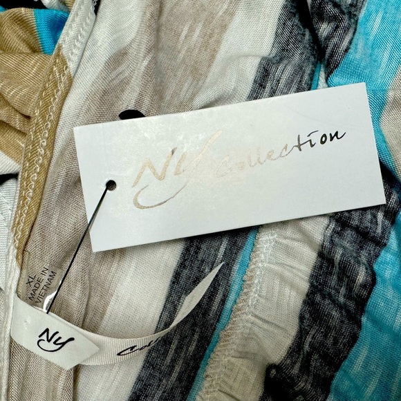 NY Collection Striped V-Neck Women's Top size XL NWT - Picture 7 of 7